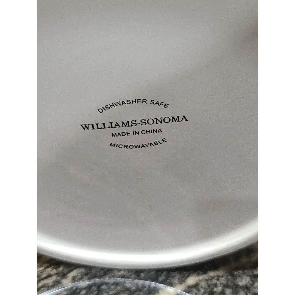Vintage Style Williams-Sonoma Large Popcorn Bucket -White/Red Stripes 9x7